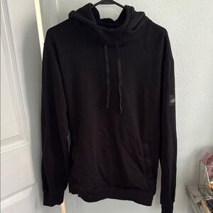 ALO Black Hoodie with Drawstring